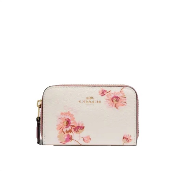 Coach Cream and Pink Floral Wallet NWOT - Picture 7 of 12